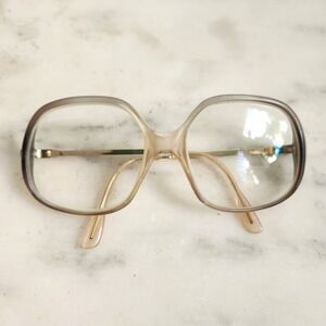 Vintage Martine L'amy Frame France Gold Eyeglasses Frames‎ Oversized Square
